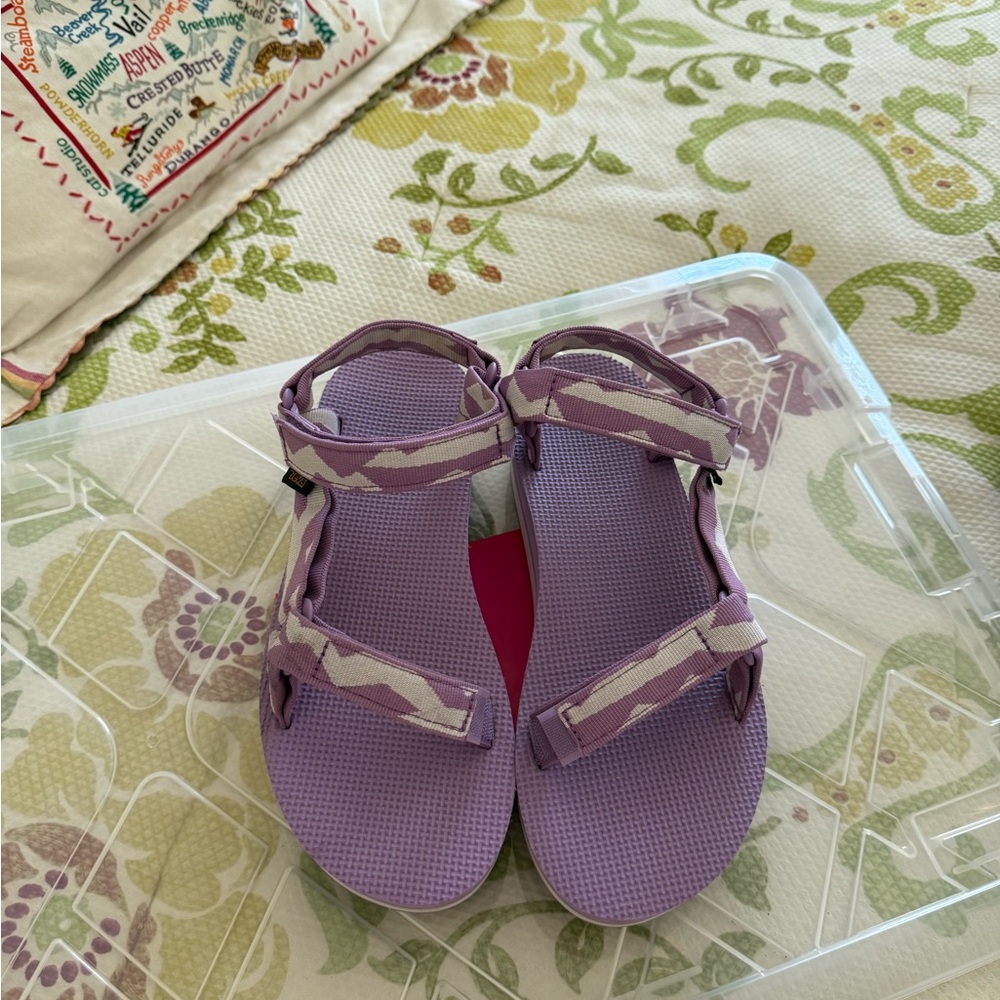 Teva Lavender and Cream Sandals
